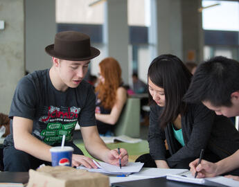 students studying