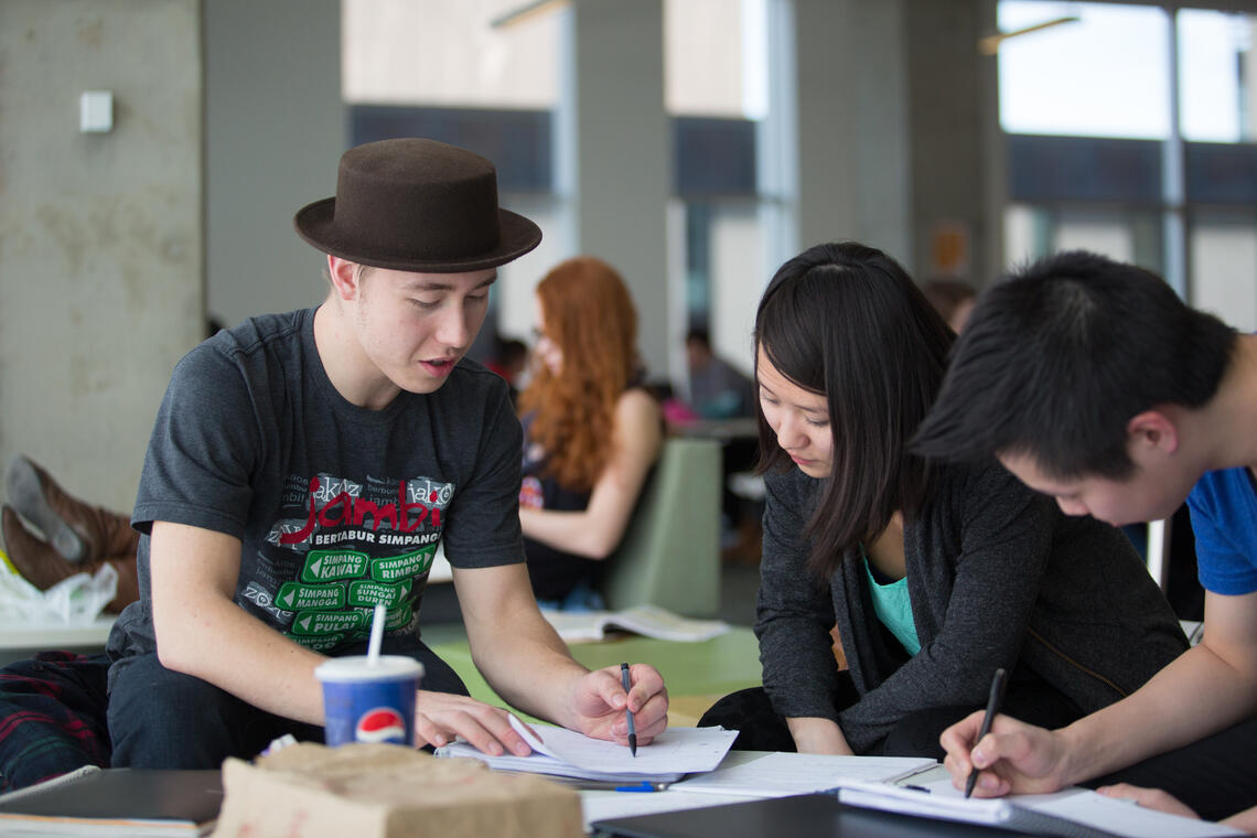 students studying