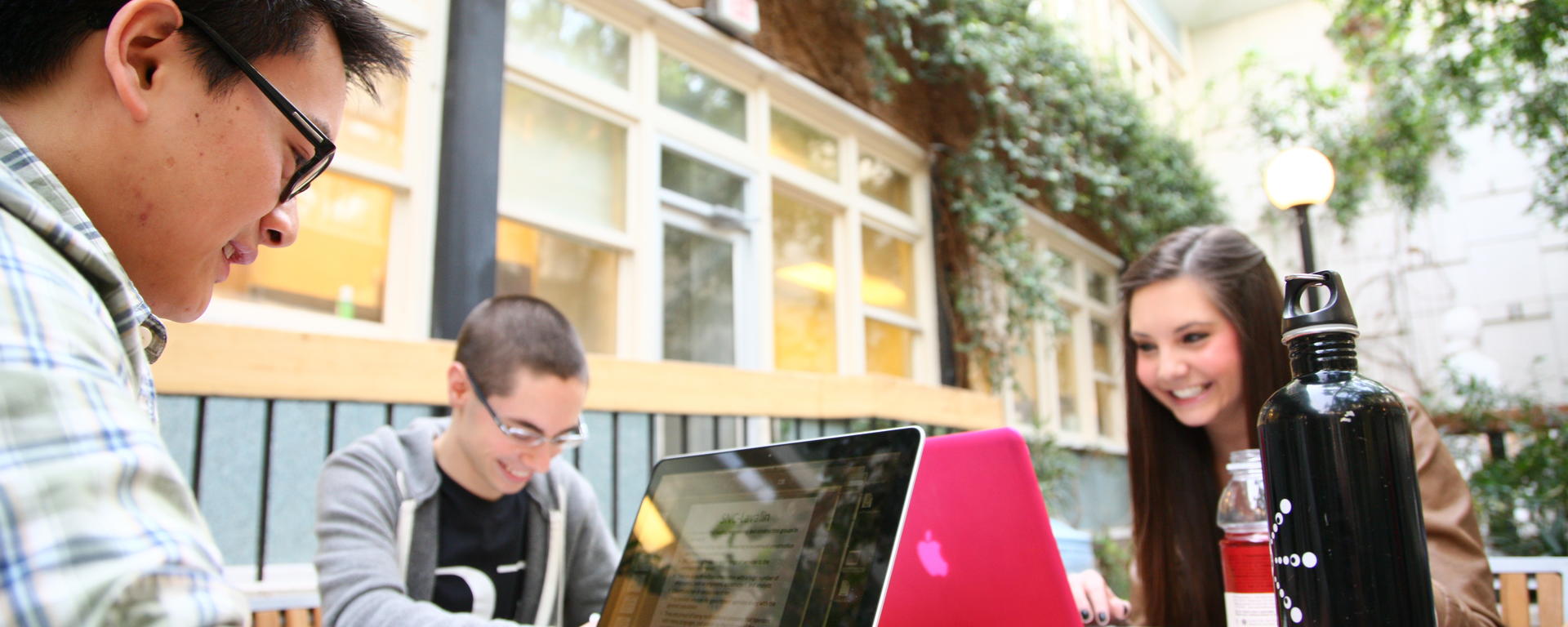 Students using their laptop