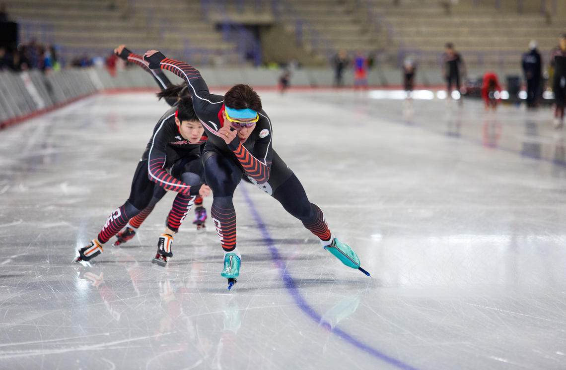 Speed skating at the Olympic Oval Long Track Speed Skater and Kinesiology Student, William Duton is participating in Game Plan, Canada’s national athlete total wellness program supporting and empowering high performance athletes to pursue excellence during and beyond their sporting career.