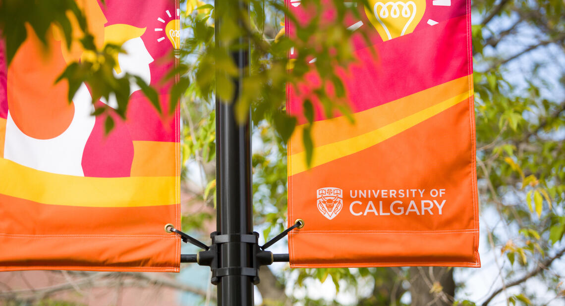 Two UCalgary banners