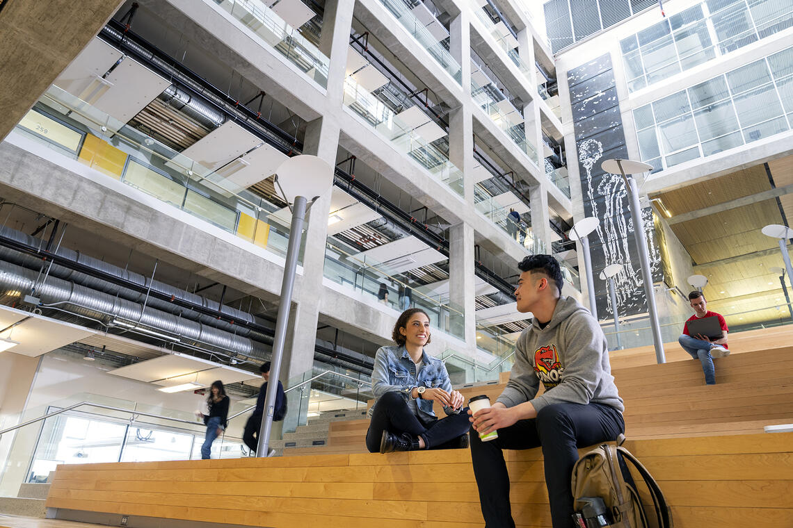 Students sitting and talking