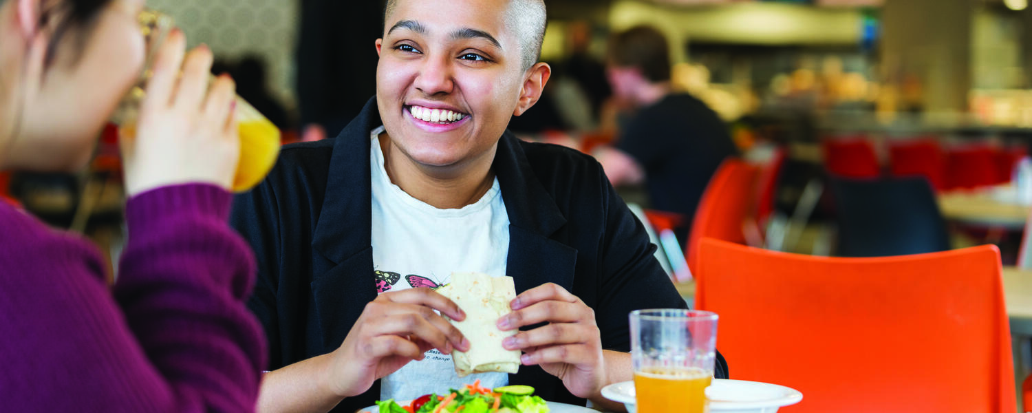 Students eating
