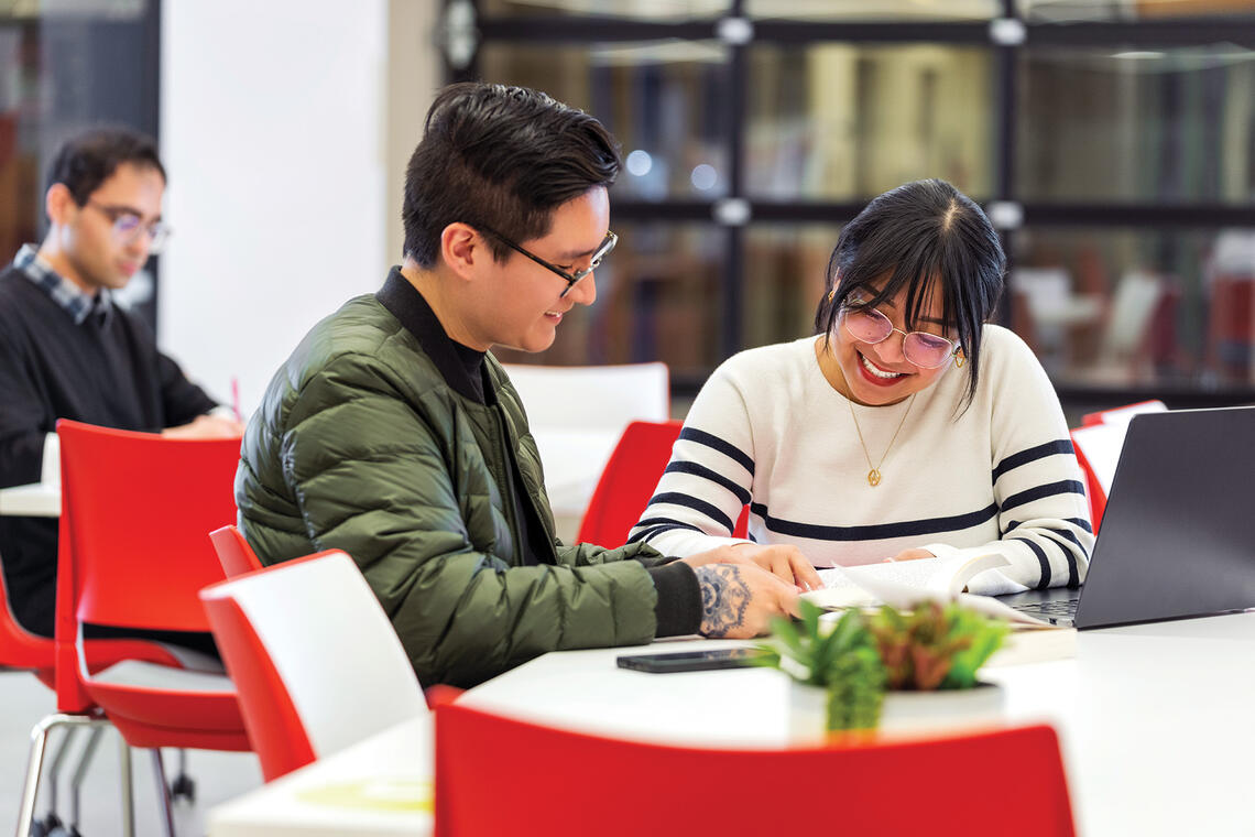 Students studying