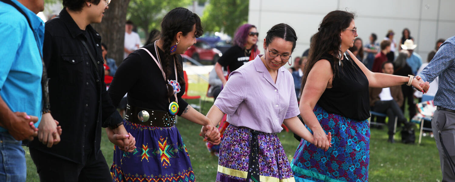 Decorative image of students at a Round Dance