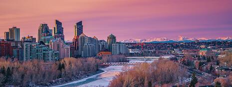 Calgary at sunset