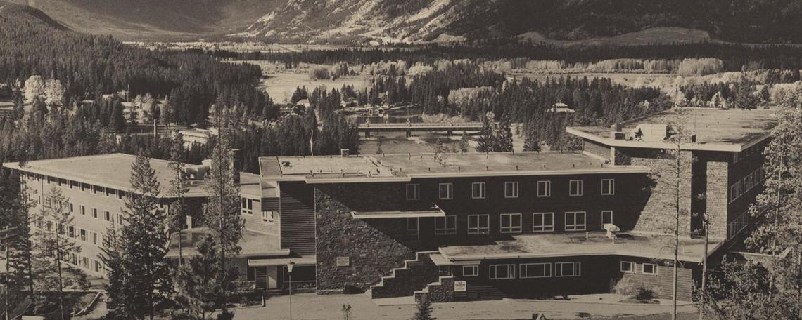 An archive photo of a Banff building An archive photo of a Banff building