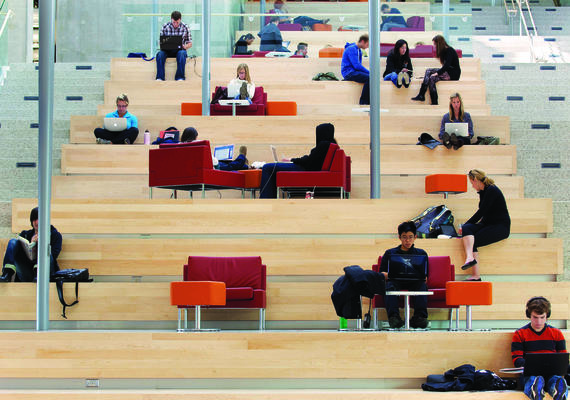 student studying