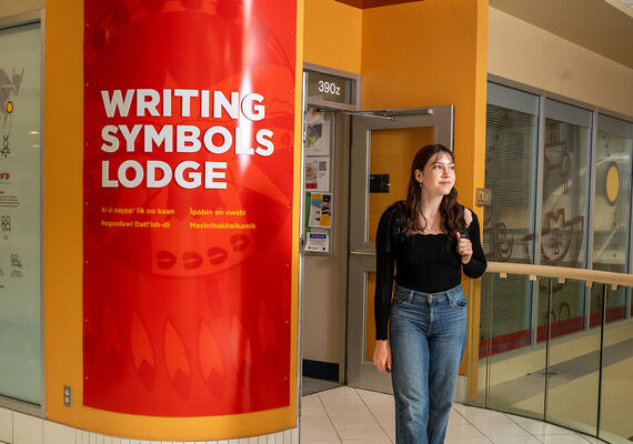 Student at Writing Symbols Lodge