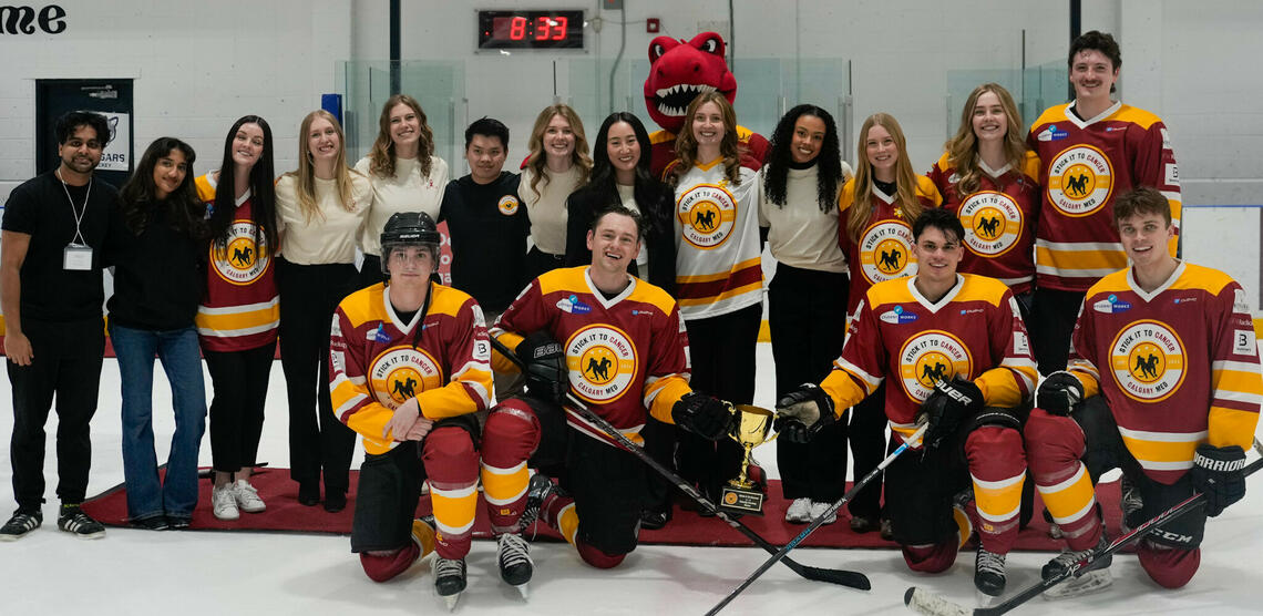 A group of hockey players