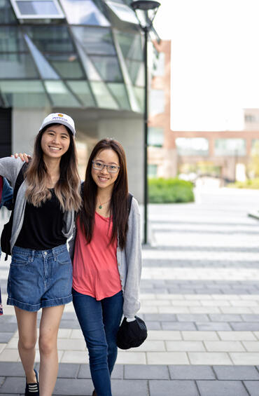 Students walking
