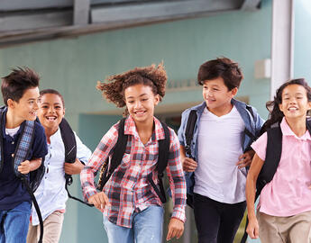 children running towards the camera